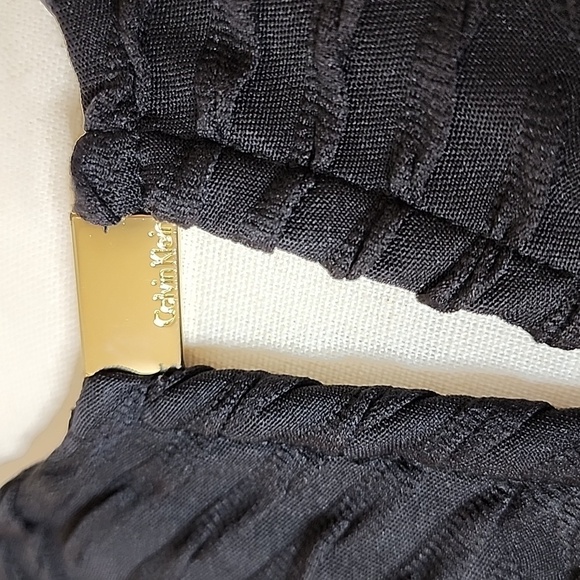 Calvin Klein Black Lightweight Vest Textured Dressy Office Womens Spring Summer - Picture 3 of 10